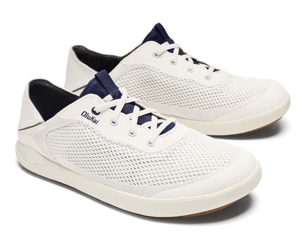 Olukai Moku Pae Mens Everyday Shoes - Bright White Pacifica