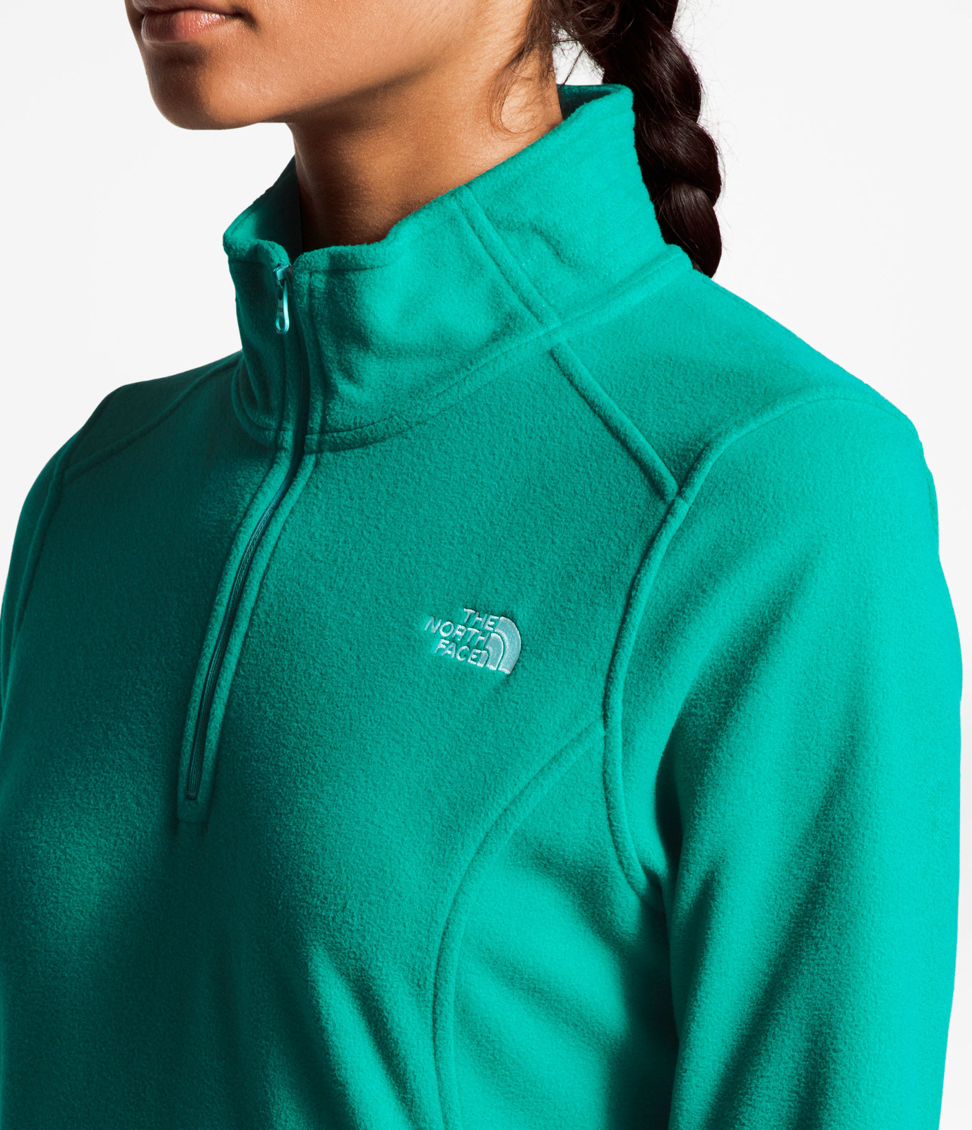 The North Face Womens Tka 100 Glacier 14 Zip Fleece Kokomo Green