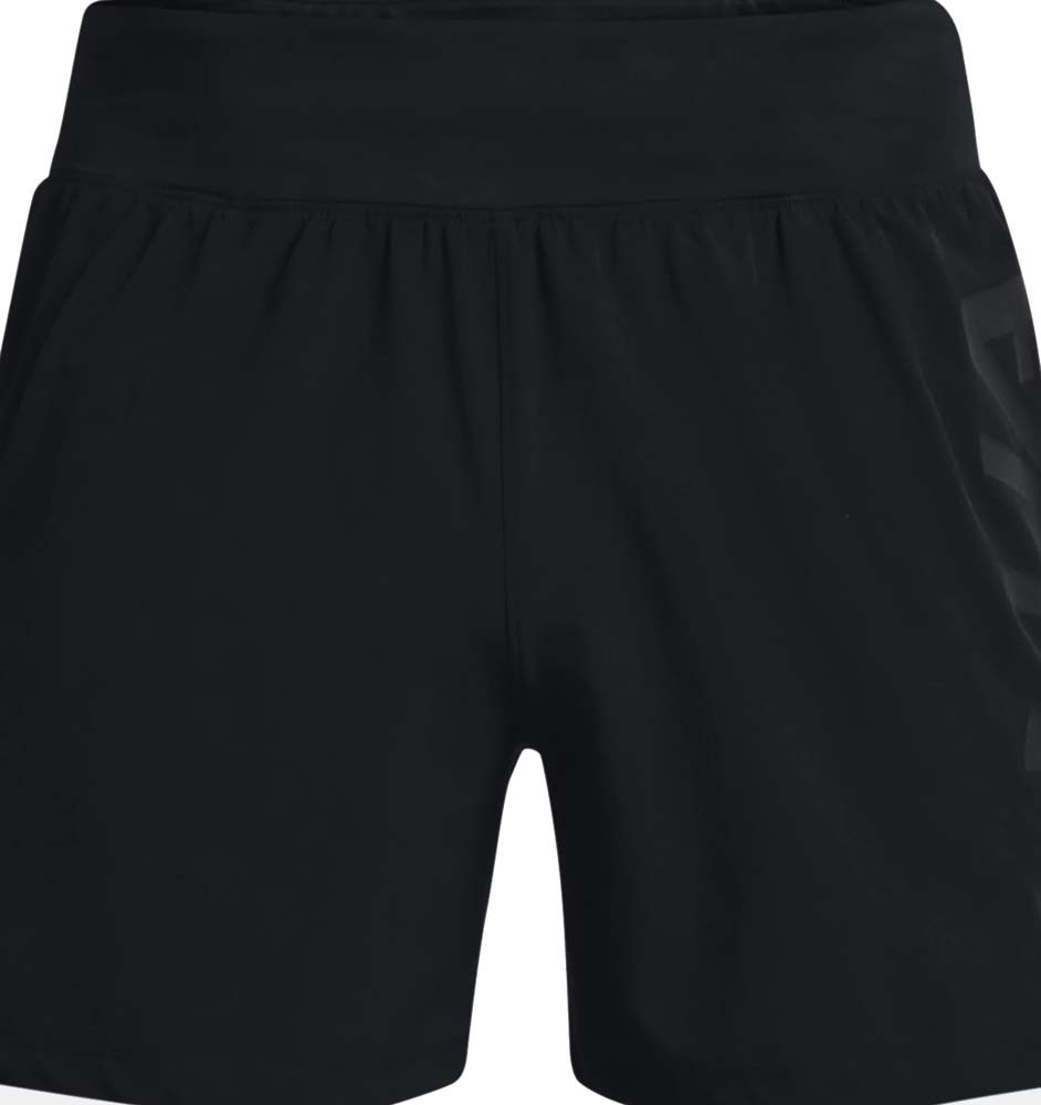 Under Armour Speedpocket 5'' Mens Running Shorts - Black/Pitch  Gray/Reflective - SM