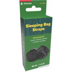 Coghlan's Sleeping Bag Straps, Black - 2 pack