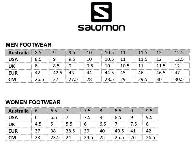 salomon size guide