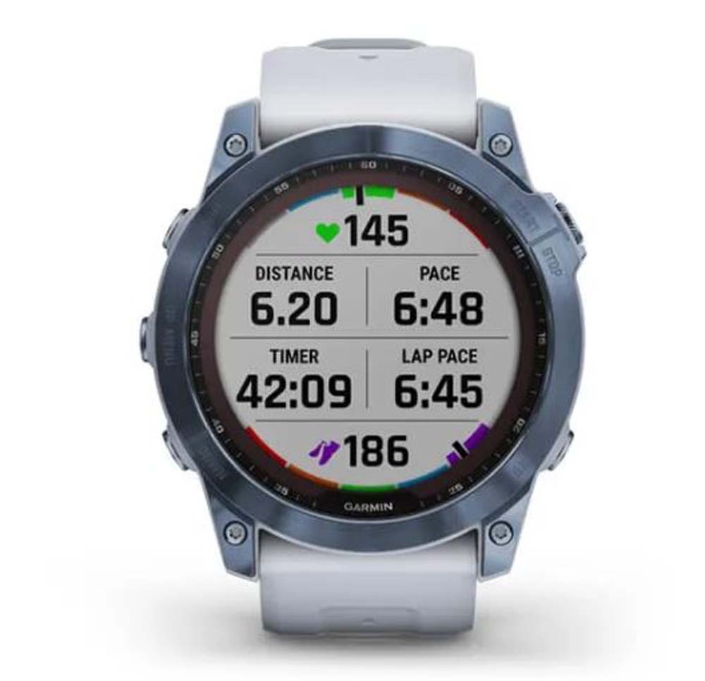 Garmin Fenix 7x Sapphire Solar Multisport Watch Mineral Blue Dlc