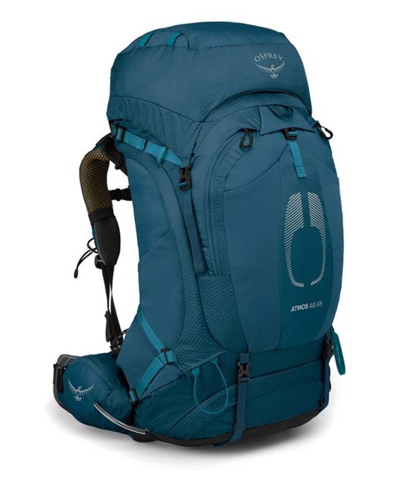 Osprey Atmos AG 65L Mens Hiking Backpack Venturi Blue L XL