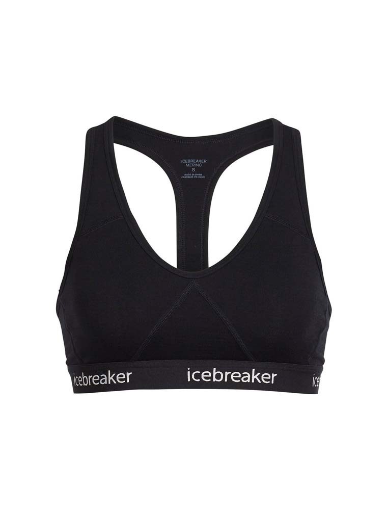 ICEBREAKER-WMNS SPRITE RACERBACK BRA BLACK - Running bra