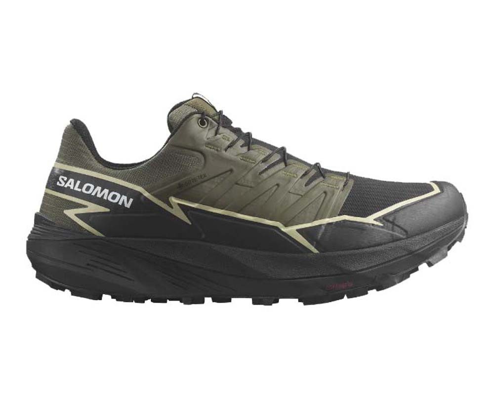 Salomon Thundercross GTX Mens Trail Running Shoes Olive Night Black Alfalfa US10.5