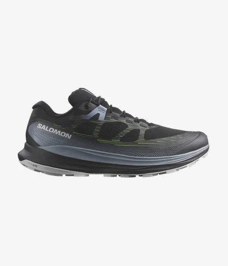 Salomon Ultra Glide 2 Mens Trail Running Shoes Black Flint Stone Green Gecko