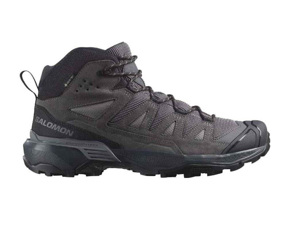 Salomon X Ultra 360 GTX Mens Mid Leather Hiking Boots Castlerock Asphalt Kelp US10.5