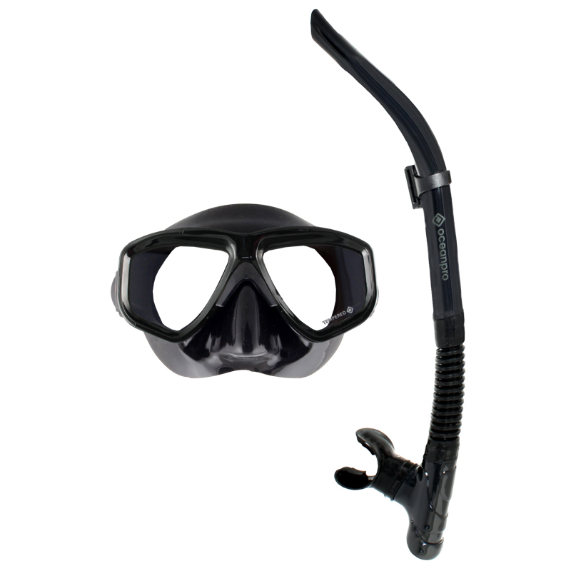 Oceanpro Eclipse Unisex Mask And Snorkel Set - Black - Ocean Pro