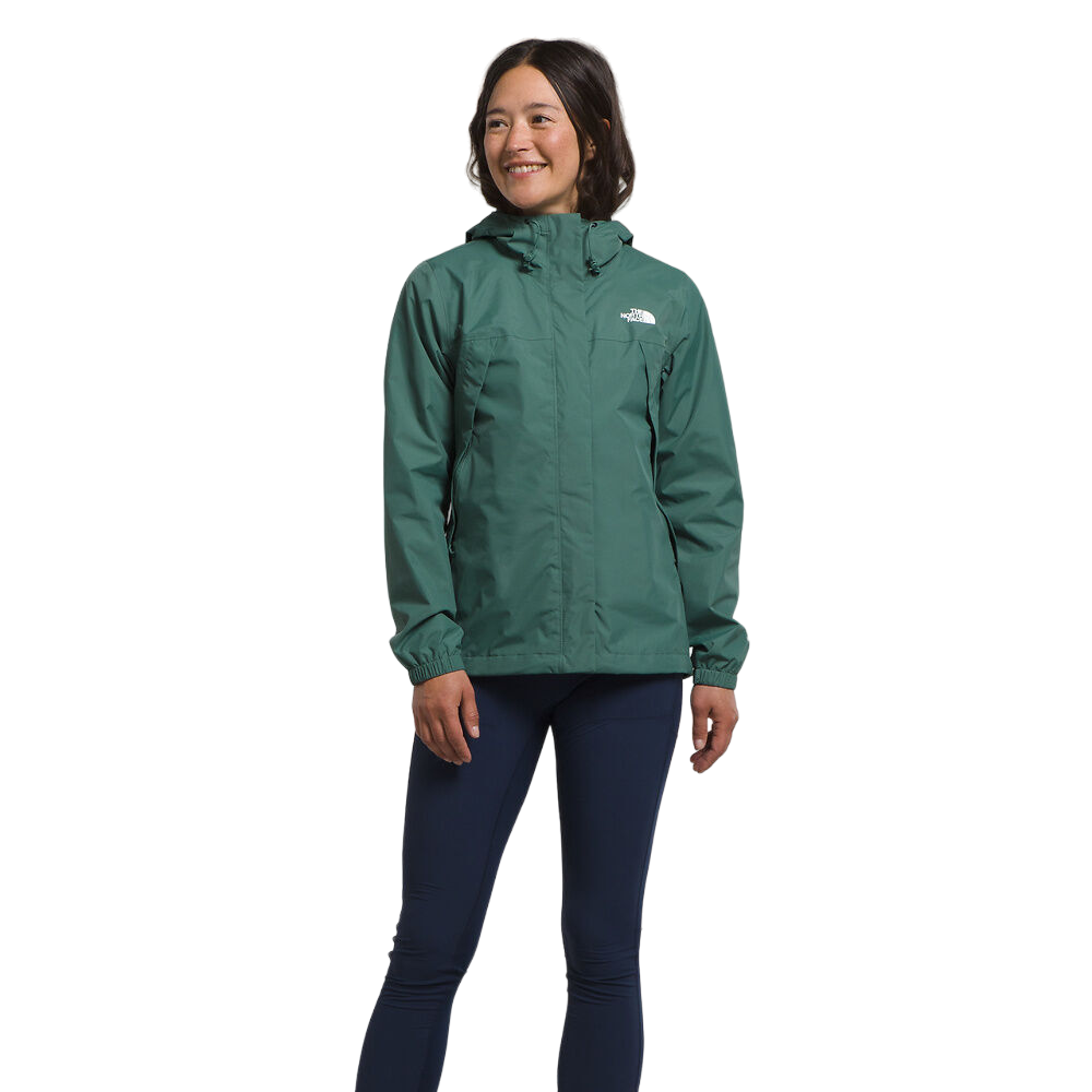 Green north face waterproof on sale jacket