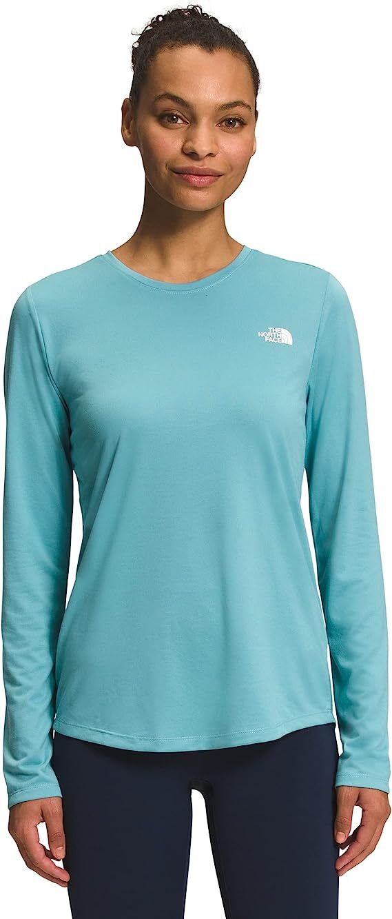 The North Face Elevation Long Sleeve Womens Hiking T-Shirt - Reef Waters -  XS