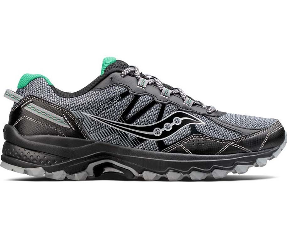 Saucony Excursion TR11 Mens Trail Running Shoes - Grey/Black/Green | eBay