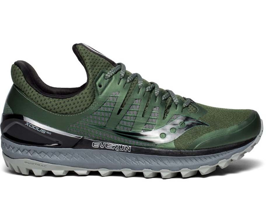 Saucony Xodus ISO 3 Mens Trail Running Shoes - Olive/Black