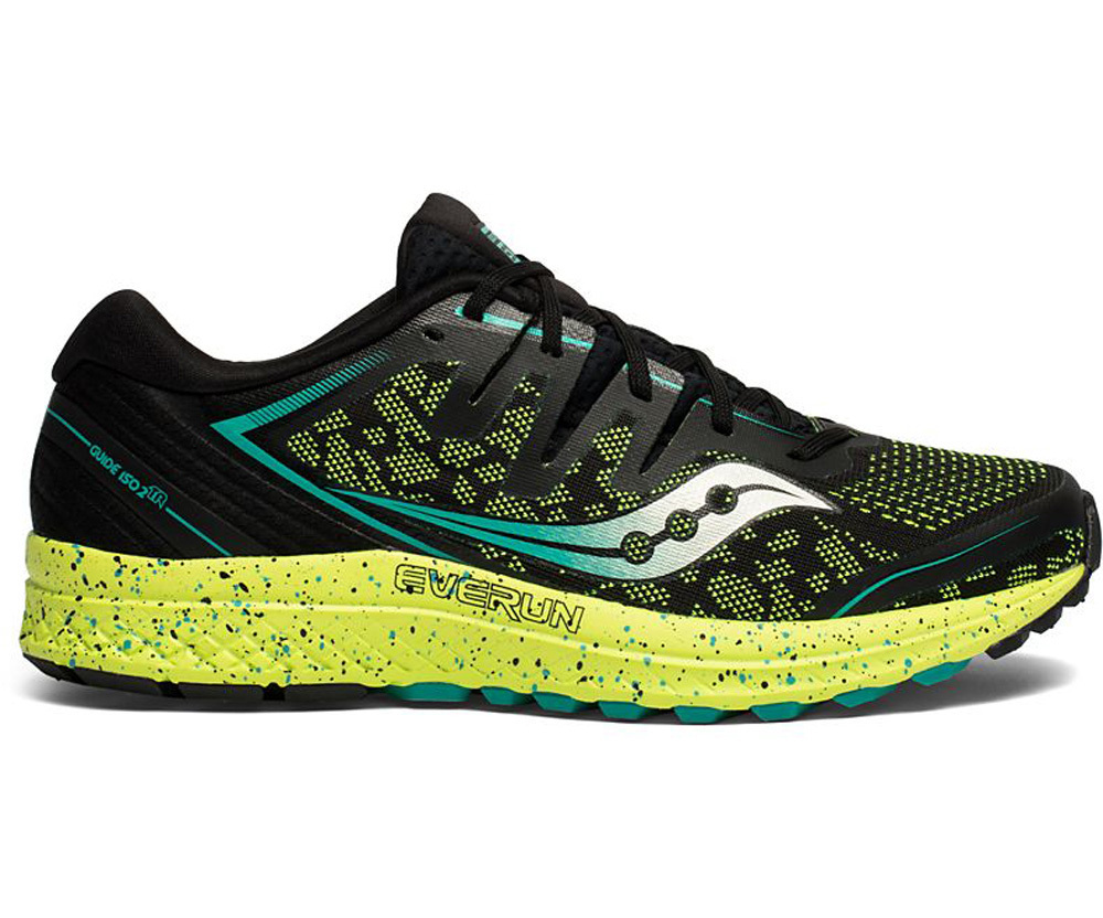 Saucony Guide ISO 2 TR Mens Trail Running Shoes -Black Citron-9