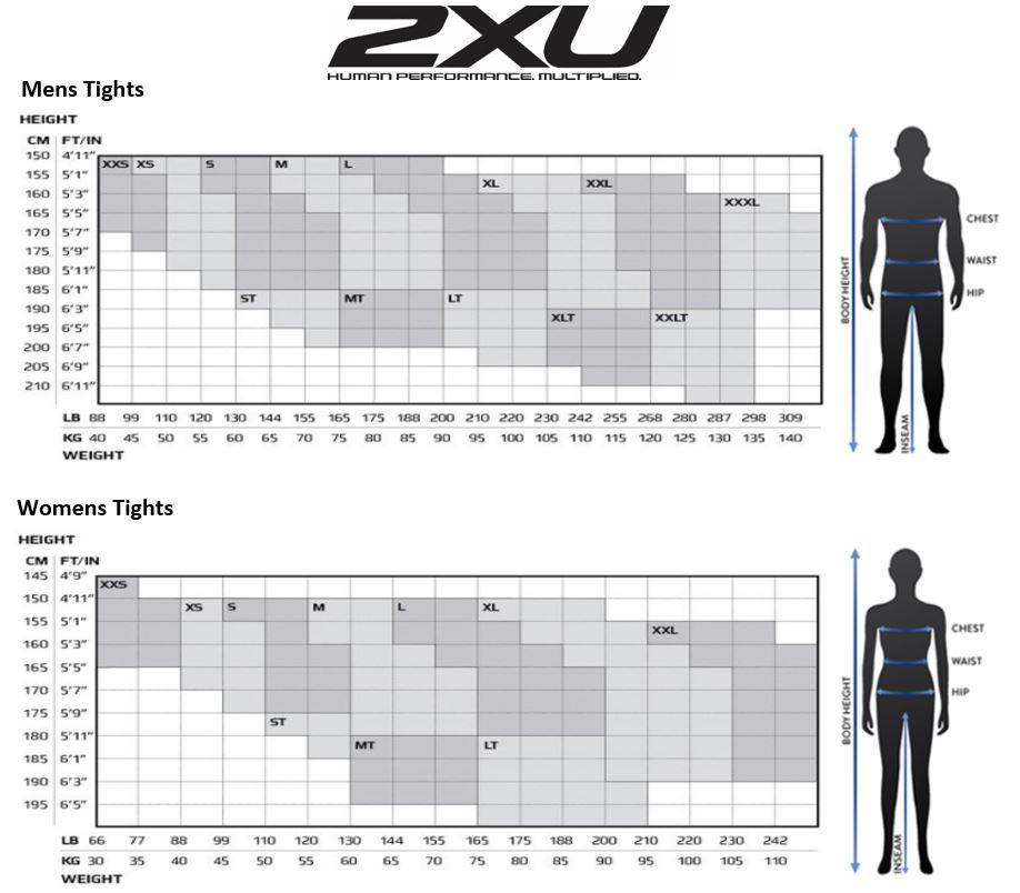 nike compression tights size chart