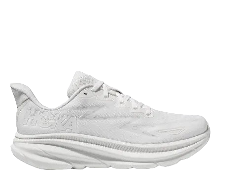 HOKA CLIFTON 9 ROAD RUNNING SHOES - WHITE