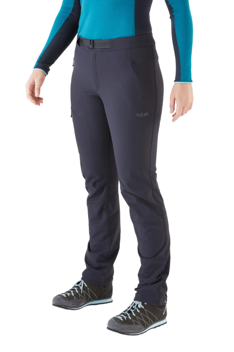 RAB INCLINE AS WOMENS SOFTSHELL PANTS - EBONY