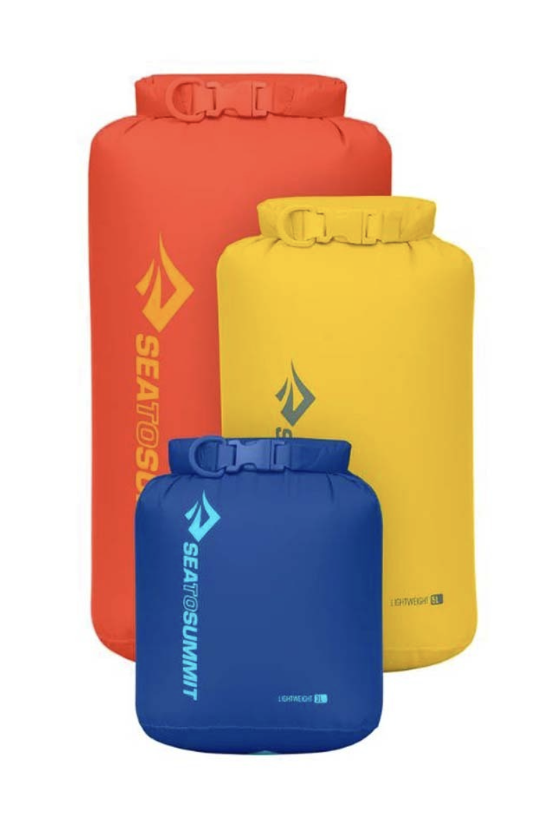 Sea to Summit Lightweight Dry Bag - 3-Piece Set (3, 5, 8L) - Surf the Web, Sulphur, Spicy Orange