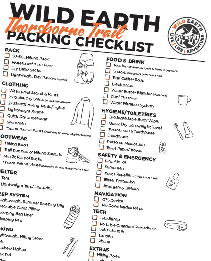 Wild Earth Thorsborne Trail Packing Checklist