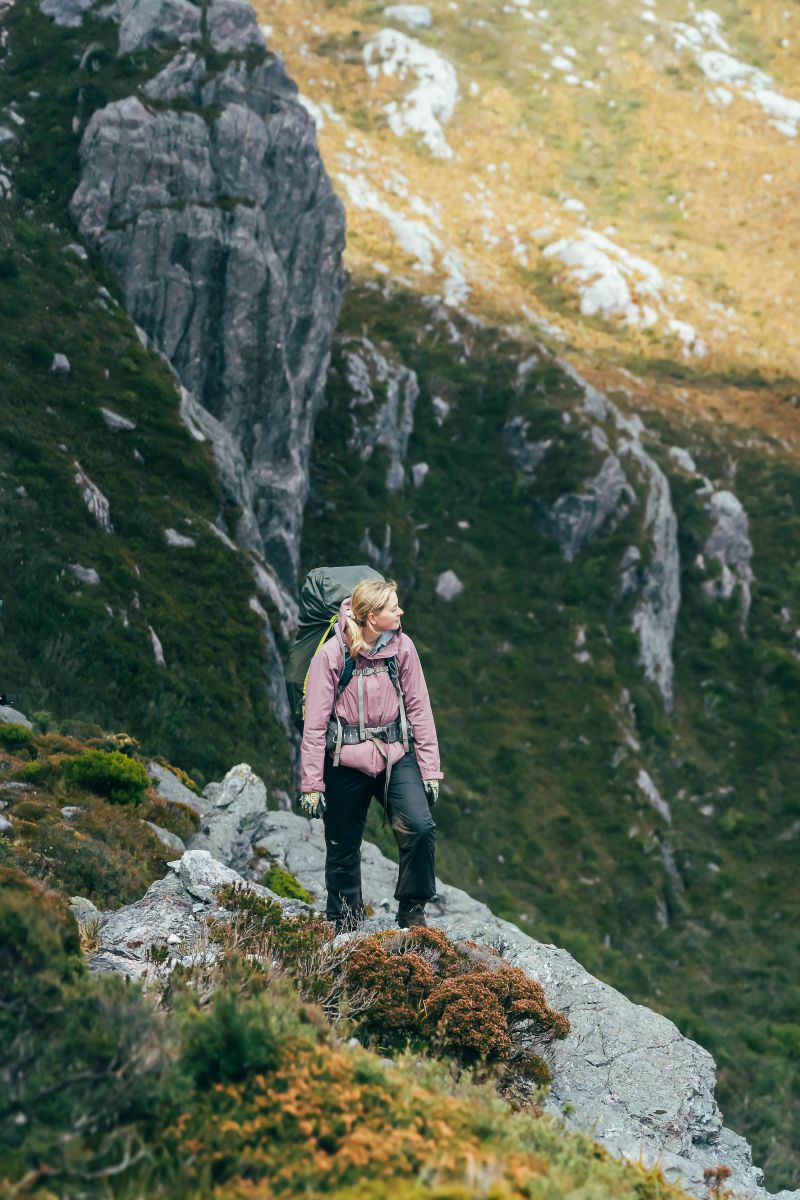 Sara wearing the Patagonia Torrentshell in TAS