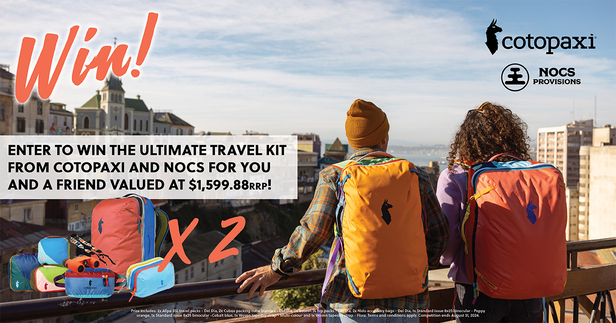 Win a Cotopaxi and Nocs Travel Kit for 2 worth over $1599RRP!