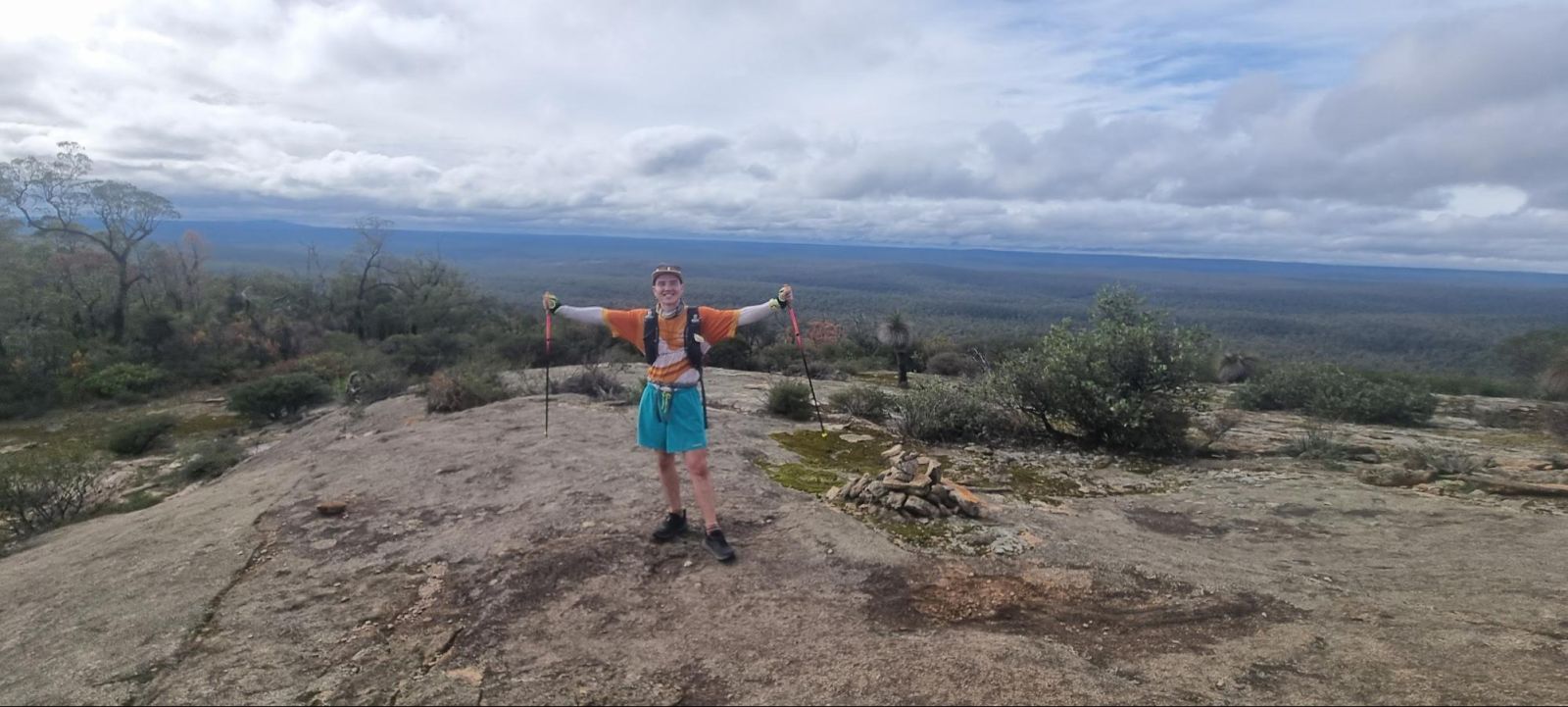 Reid on a mountain lookout 