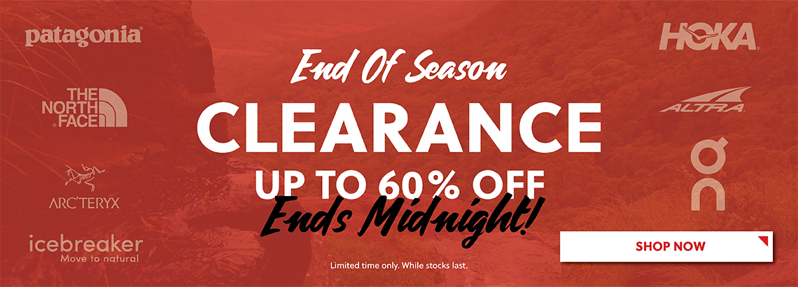 End of Season Clearance Ends Midnight 25 HS Bnr