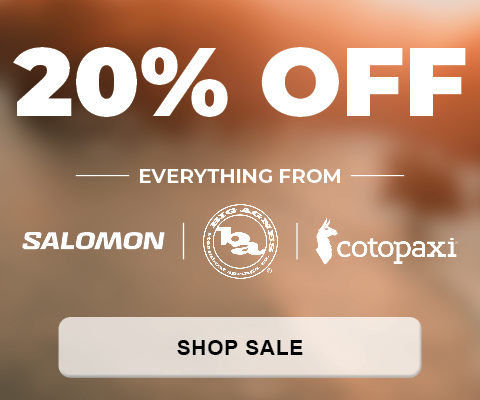 October Cotopaxi Big Agnes Salomon 20% 26 Hs Bnr