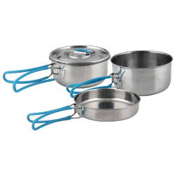 Traverse 3 piece Stainless Steel Camping Cookset