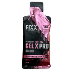 Fixx Gel X Pro Sports Fuel Gel - Raspberry Fizz - 40g