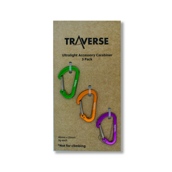 Traverse Accessory Carabiner 3 Pack - Purple/Green/Orange