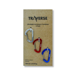 Traverse Accessory Carabiner 3 Pack - Red/Blue/Silver