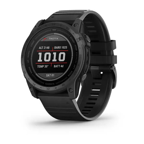Garmin Tactix 7 Tactical Smartwatch - Black Silicone Band