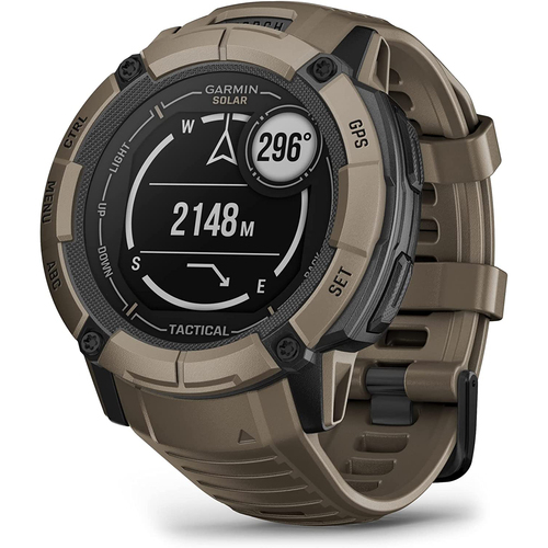 Garmin Instinct 2X Solar Smartwatch - Tactical Edition - Coyote Tan