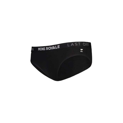 Mons Royale FOLO Merino Womens Brief - Logo Black - S