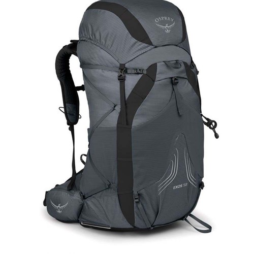 Osprey Exos 58L Lightweight Mens Hiking Backpack - Tungsten Grey - S/M