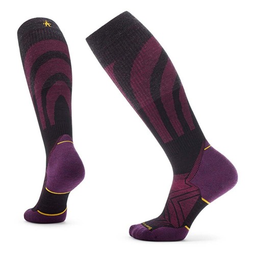 Smartwool Run Targeted Cushion Womens Over The Calf Compression Socks - Black - L