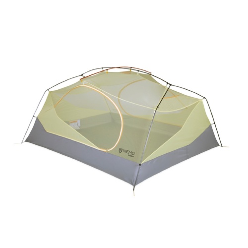 Nemo Aurora 3-Person Hiking Tent & Footprint - Mango/Fog