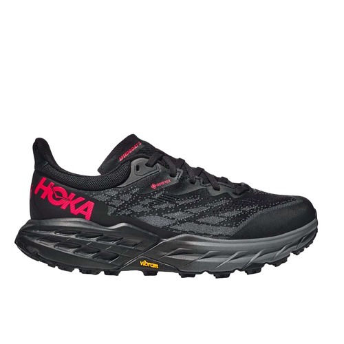 Hoka Speedgoat 5 GTX Womens Trail Running Shoes - Black/Black