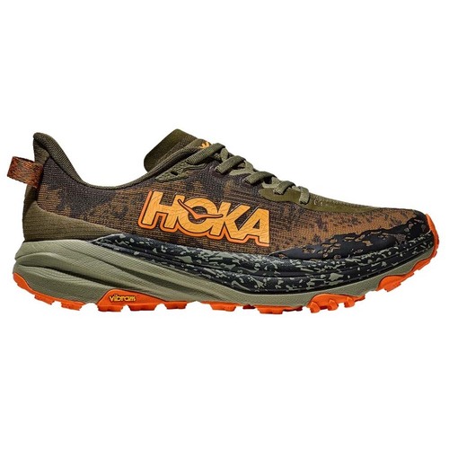 Hoka Speedgoat 6 Mens Trail Running Shoes - Antique Olive/Squash - US8