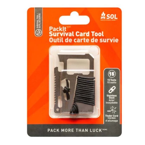 SOL PackIt Survival Multi-purpose Card Tool