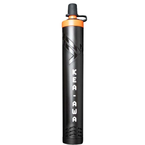 Kea AWA Water Filtration Straw - Black/Orange