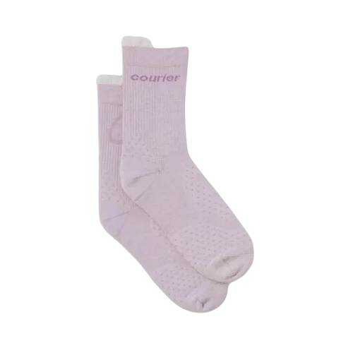 Courier Lo-Fi Unisex Running Crew Socks - Lavender - M