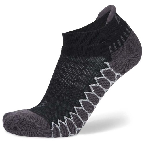 Balega Silver No Show Tab Unisex Socks - Black - S