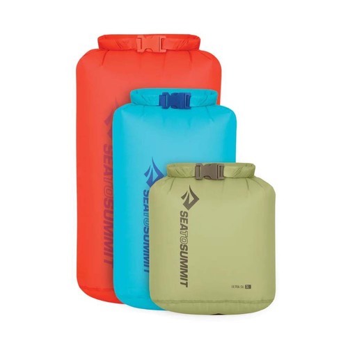 Sea to Summit Ultra-Sil Dry Bag - 3-Piece Set (3, 5, 8L) - Tarragon, Blue Atoll, Spicy Orange