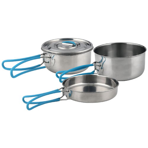 Traverse 3 piece Stainless Steel Camping Cookset