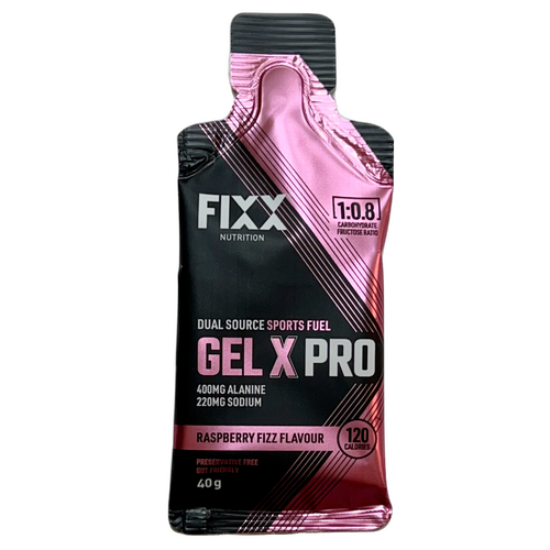 Fixx Gel X Pro Sports Fuel Gel - Raspberry Fizz - 40g