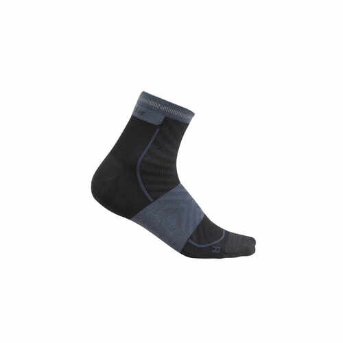 Icebreaker Merino Run+ Ultralight Mens Mini Crew Socks - Black/Graphite - L