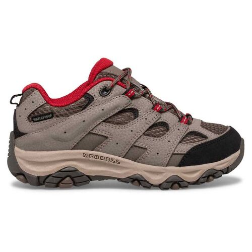 Merrell Moab 3 Big Kids Low Waterproof Hiking Shoes - Boulder/Red