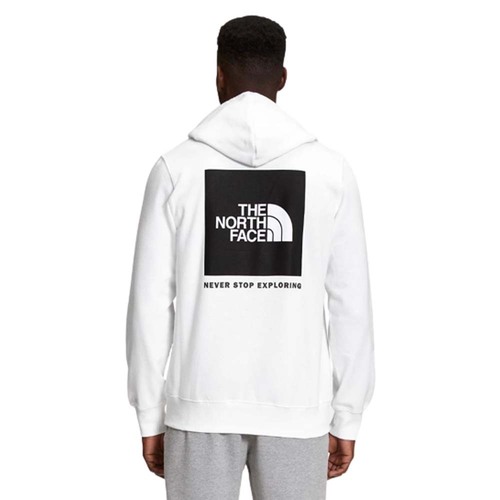 Grey and red store north face hoodie