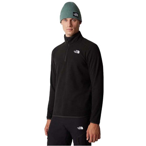 The North Face 100 Glacier Mens 1/4 Zip Fleece Pullover - TNF Black - S